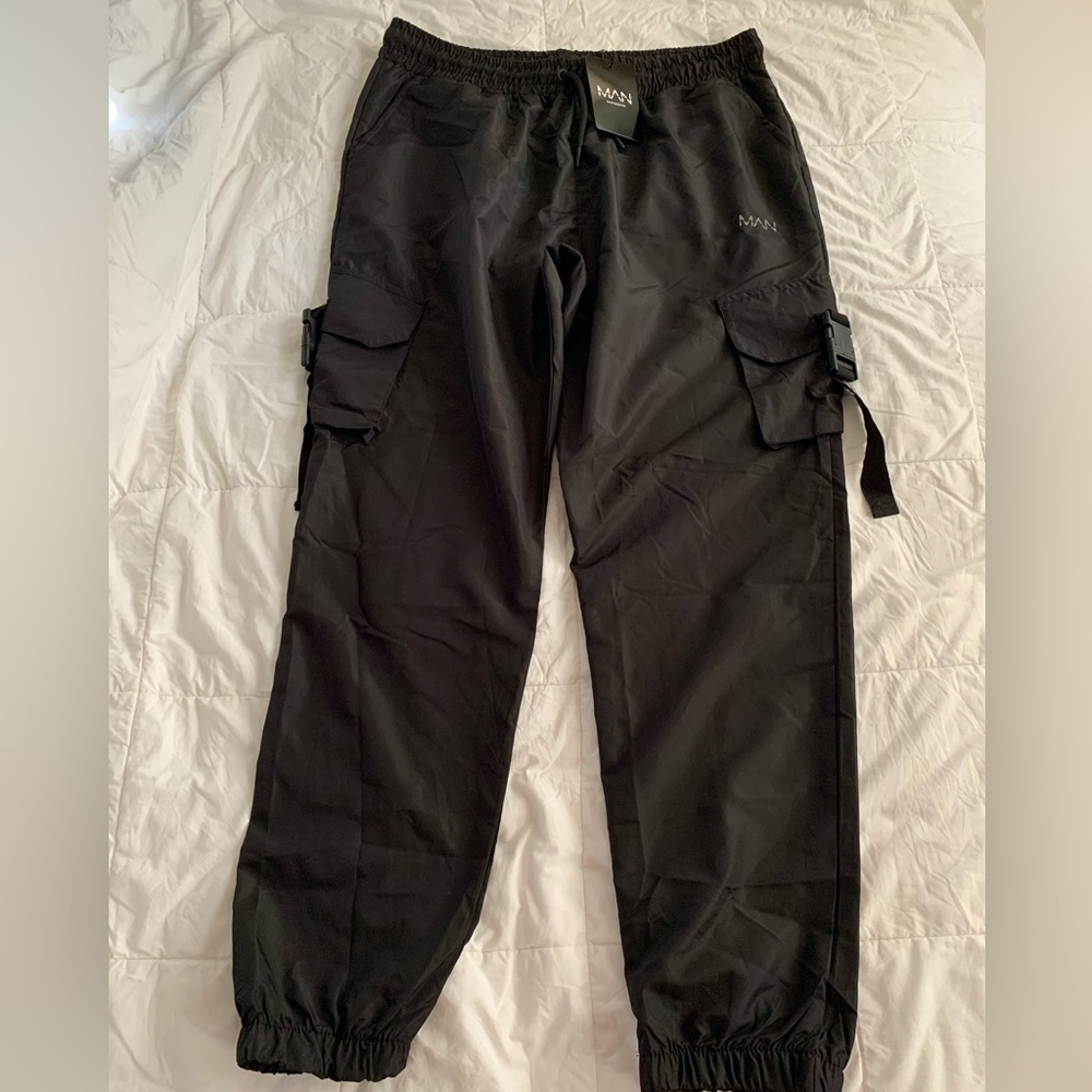 Boohoo Dark Cargo Pants